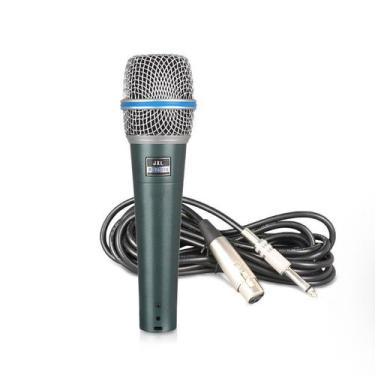 Imagem de Kit De Microfone Vocal Beta C/cabo xlr Balanceado,cachimbo rosca metál