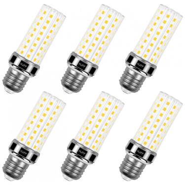 Imagem de Kit 6 lâmpadas LED 20W 2500 lúmens 3000K branco quente E26/E27, equivalente 200W, super...