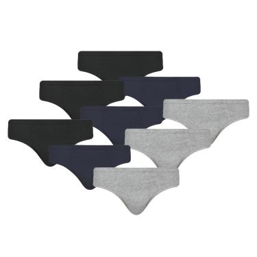 Imagem de Kit 9 Cuecas Slip Selene Algodão Masculino