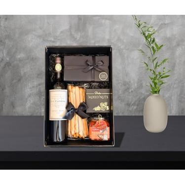 Imagem de G&O Group Cesta de Presente Premium com Vinho D.V.Catena 750ml, Grissines Italianos, Mix de Nuts, Bruschettas de Aspargos, Bombons de Avelã