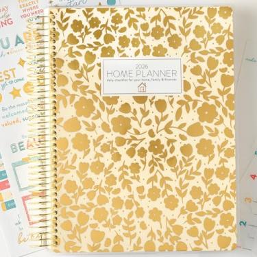 Imagem de Home Planner 2026 | Calendário semanal de 12 meses (início de domingo) | Revisão mensal e listas de verificação sazonais | Planilhas de orçamento e economia | Plano diário de leitura da Bíblia |