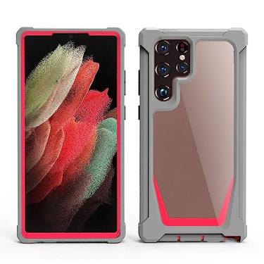 Imagem de Capa para Samsung Galaxy S23 S22 S21 Ultra Plus 5G S20 Note 20 10 Capa Capa Transparente, Cinza Rosa, para Galaxy S20 Plus