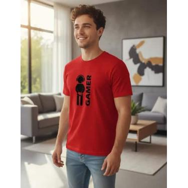 Imagem de Camiseta Gamer Video Game Xbox Ps4 Jogador Masculina - Blackchic, Verm