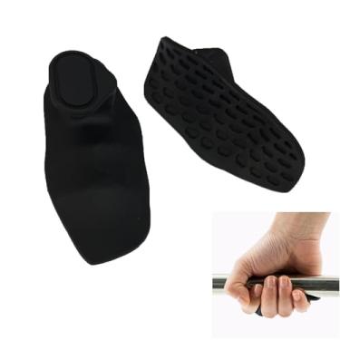 Imagem de Luvas protetoras de mão de borracha ergonômicas antiderrapantes para exercícios sem dedos para levantamento de peso, treinamento de academia e exercícios