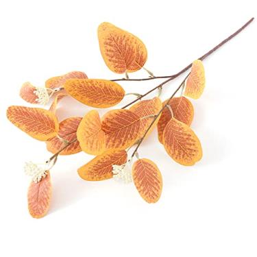 Imagem de ZJchao Folhas de Eucalipto Artificiais, Ramos Com Toque Real, Hastes de Vegetação de Azeitona Falsa para Peças Centrais de Casamento, Decoração de Casa, Plástico de Seda 54cm (06)