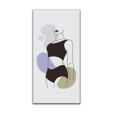 Imagem de Kit Placas Quadros Decorativos 3 Pç 30x60 Silhuetas