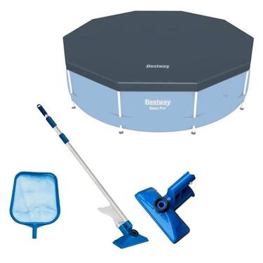 Imagem de Kit Com Capa 366 Cm Estrutural E Kit Limpeza Bestway