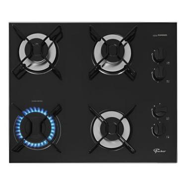 Imagem de Cooktop Fischer Fit Line 4 Bocas Bivolt Preto 55x46x11 Cm, Bivolt