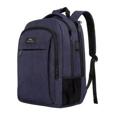 Imagem de Mochila para Notebook 15.6" de Viagem com Porta USB Resistente à Água | Mochila Escolar, Trabalho e Dia a Dia | Confortável e Durável | Cor Azul