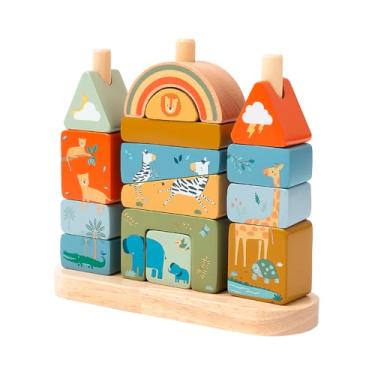 Imagem de Boloco Tower Puzzle Jogo Raciocínio p/Criança Brinquedo Educativo para Raciocínio Lógico, Habilidades Motoras Concentração Jogo de Montar e Desafiar