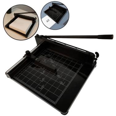 Imagem de Guilhotina Papel Facão A3 A4 Manual 400 Folhas com Trava e Guia Preta Importway Iwgpa-3400pt