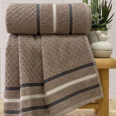 Imagem de Toalha Banhão Verona Fio Penteado 75x150 Taupe