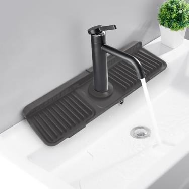 Imagem de Torneira de cozinha protetor contra respingos, tapete de torneira atualizado com inclinação durável multiuso - protege pias de respingos, ideal para pias de pedra em cozinha e banheiro, utensílios de