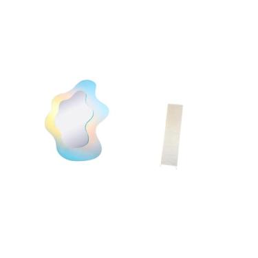 Imagem de Fenteer Abajur de Acrílico Ondulado com Espelho, Moderno E Decorativo para Banheiro, Parede Ou Sala de Estar Aconchegante.