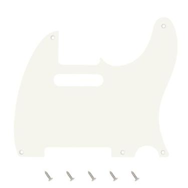 Imagem de Banworks Vintage Original 56s-59s' 5-Hole Tele Pickguard 1,5 mm/0,059 polegadas espessura fina borda reta 1 camada Tele placa para arranhão EUA/Mexican Vintage Style Standard Telecaster JT/HB-19