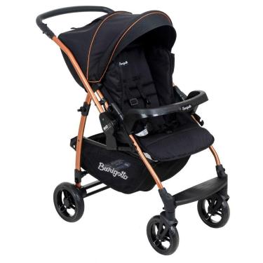 Imagem de Carrinho De Bebê Burigotto Rio 22 Reversível Até 22kg Preto Cobre