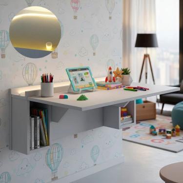 Imagem de Mesa Dobrável com Nichos com Led Neon Quente Branco