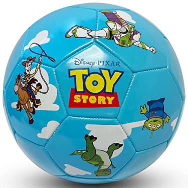 Imagem de Capelli Sport Bola de futebol Disney Pixar Toy Story, Buzz Lightyear e design amadeirado, bola de futebol infantil, azul, tamanho 5