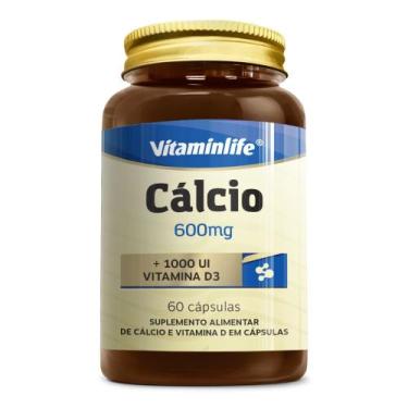Imagem de Calcio 600 Mg Vitamina D3 1000Ui 60 Caps - Vitaminlife