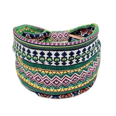Imagem de Bandanas largas Boho para mulheres, ioga, corrida, esportes, cabeça, bandana, suor, acessórios (verde)