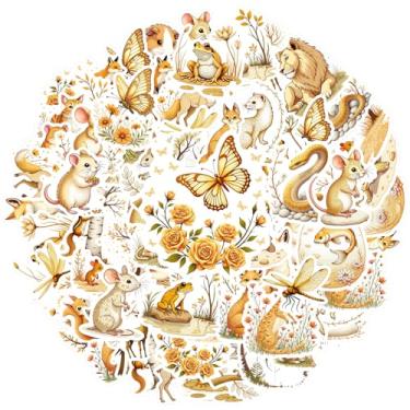 Imagem de 35 peças Animais Natureza Floresta Adesivos Urso para Telefone DIY Guitarra Laptop Notebook Mala Copo Notebook Bagagem Celular Copo