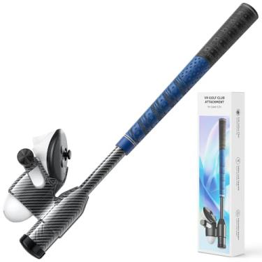 Imagem de VR Golf Club Attachment for Oculus Meta Quest 3/3s, Carbon Fiber Material, Golf Weight, Precision Tracking, Non-Slip Real Grip, VR Golf Club Quest 3 Handle Accessories for Golf +, VR Golf Attachment