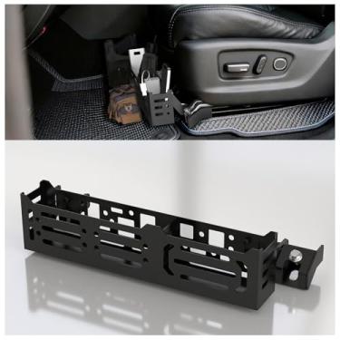 Imagem de Bofn Racing Sistema de elevação do banco dianteiro de 3,15 cm com cesta de armazenamento de suportes de assento - Organizador universal de painel Molle compatível com Toyota Tacoma, 4Runner, FJ