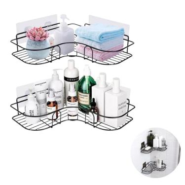 Imagem de Kit 02 Prateleiras Aramado De Canto Em L Banheiros Cozinha