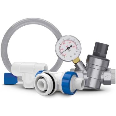 Imagem de Kit Duchão Com Válvula Redutora De Pressão Com Manômetro Integrado - Blukit