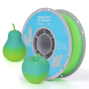 Imagem de TECSONAR Filamento de impressora 3D Matte Rainbow PLA, carretel de 1 kg (1 kg) PLA de 1,75 mm, material de impressão 3D de mudança rápida de cor, PLA multicolorido, filamento gradiente para a maioria