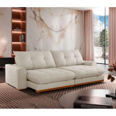 Imagem de Sofá Argo Linho 02 Módulos 120 Cm B25cm Meu Sofá Online A302 Linho Branco