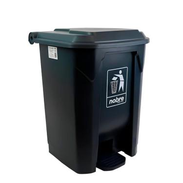 Imagem de Lixeira De Pedal 30l Plástico Reforçado - Cinza Moderno E Funcional