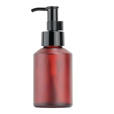 Imagem de Garrafa vazia de vidro tinto vinho de 200 ml com bombas pretas recarregáveis, recipientes cosméticos para loção de óleo essencial, Vinho tinto, 200ML/6.7oz, Tendência