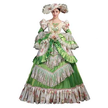 Imagem de Victorian Rococo Party Ball Gown Marie Antoinette Masquerade Vampire Dress Steampunk Period Party Dresses (M, Masquerade_6)