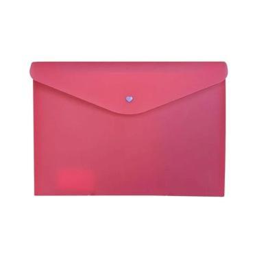 Imagem de Envelope Plástico Com Botão A4 Rosa - Dello