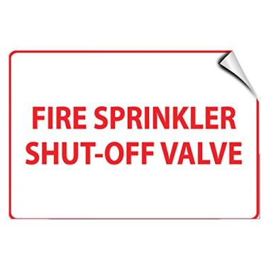 Imagem de Adesivo decalque de etiqueta de incêndio com válvula de desligamento de aspersor de incêndio 17,8 cm x 12,7 cm