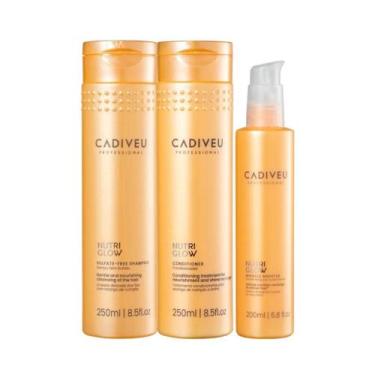 Imagem de Cadiveu Nutri Glow Kit Shampoo 250ml Condicionador 250ml e Fluido 200m