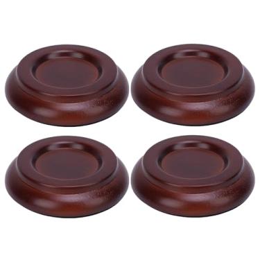 Imagem de RiToEasysports Copos de Rodízio de Piano, Copos de Perna de Madeira Maciça para Proteção de Piso de Madeira para Piano de Cauda (Marrom)