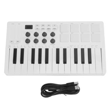 Imagem de Controlador de Teclado MIDI Sensível à Força de 25 Teclas, Teclado USB Portátil e Sem Fio Com 8 Pads, 8 Botões, para Produção de Estúdio, Compatível Com Windows, OS X, IOS, Android