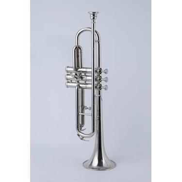 Imagem de Trompete Bb iniciante para estudantes e adultos – Instrumento de sopro de latão com estojo rígido, bocal, luvas e kit de limpeza – Ideal para banda escolar e prática