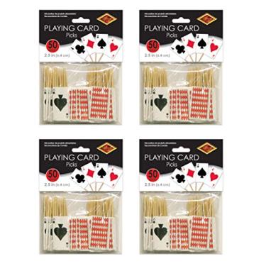 Imagem de Beistle S60099AZ4 palhetas de cartas de baralho 200 peças, 6,35 cm, multicolorido