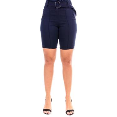 Imagem de Bermuda Bengaline Cintura Alta Com Cinto E Bolso-Feminino