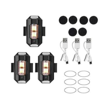 Imagem de Luz Estroboscópica LED USB Para Motocicleta E Drone, Sinal De Advertên