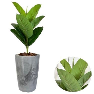 Imagem de Flor de Cerejeira Artificial Com Vaso Cone Decorativo Casa - Intcomerc