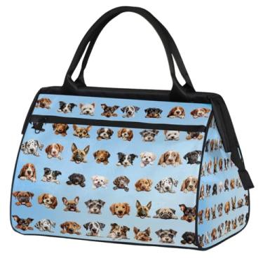 Imagem de Bolsa pequena para o fim de semana para mulheres, homens, praia, palavra, litoral, dobrável, bolsa de viagem, Cor: 50 cm, 15.2*8.3*11.6 inch, Moderno