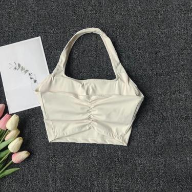 Imagem de Top Esportivo Feminino Com Alças E Secagem Rápida, Almofadas De Peito 