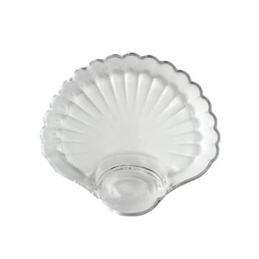 Imagem de prato de lanche Prato transparente para bolinhos com discos de vinagre, prato para sushi e frutas secas para café da manhã tigela de sopa