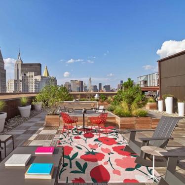 Imagem de Tapete para ambientes externos, 12 x 17 cm, canudo de plástico impermeável, impermeável, tropical, hidrofóbico, não mofado, para deck, anticongelante, resistente a rasgos, tapete têxtil para jardim e