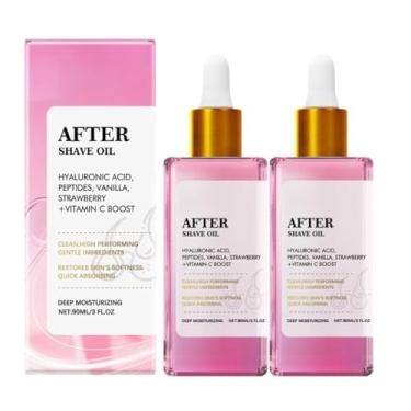 Imagem de QIIZTOOZ Óleo pós-barba de morango e baunilha para mulheres - Suave após o barbear, cuidados com a pele suave, evita cabelos encravados e ressecamento, óleo pós-barba aroma de morango e baunilha (2)