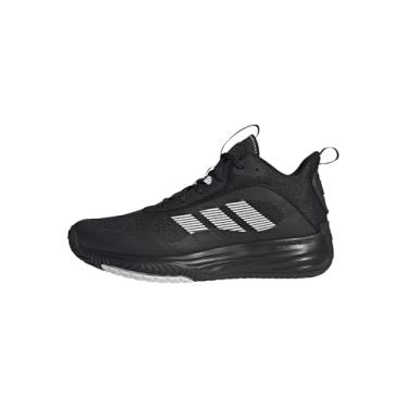 Imagem de adidas Own The Game 3.0 Tênis de basquete masculino, Preto/branco/branco, 46